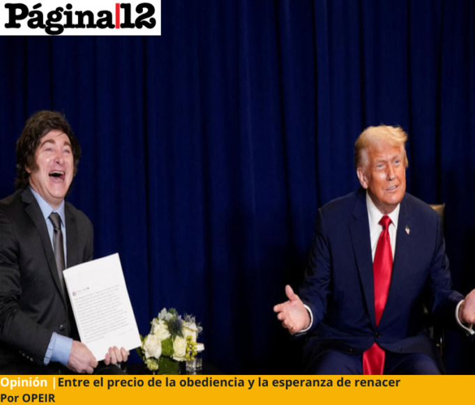 Compartimos la nota: «Entre el precio de la obediencia y la esperanza de renacer»